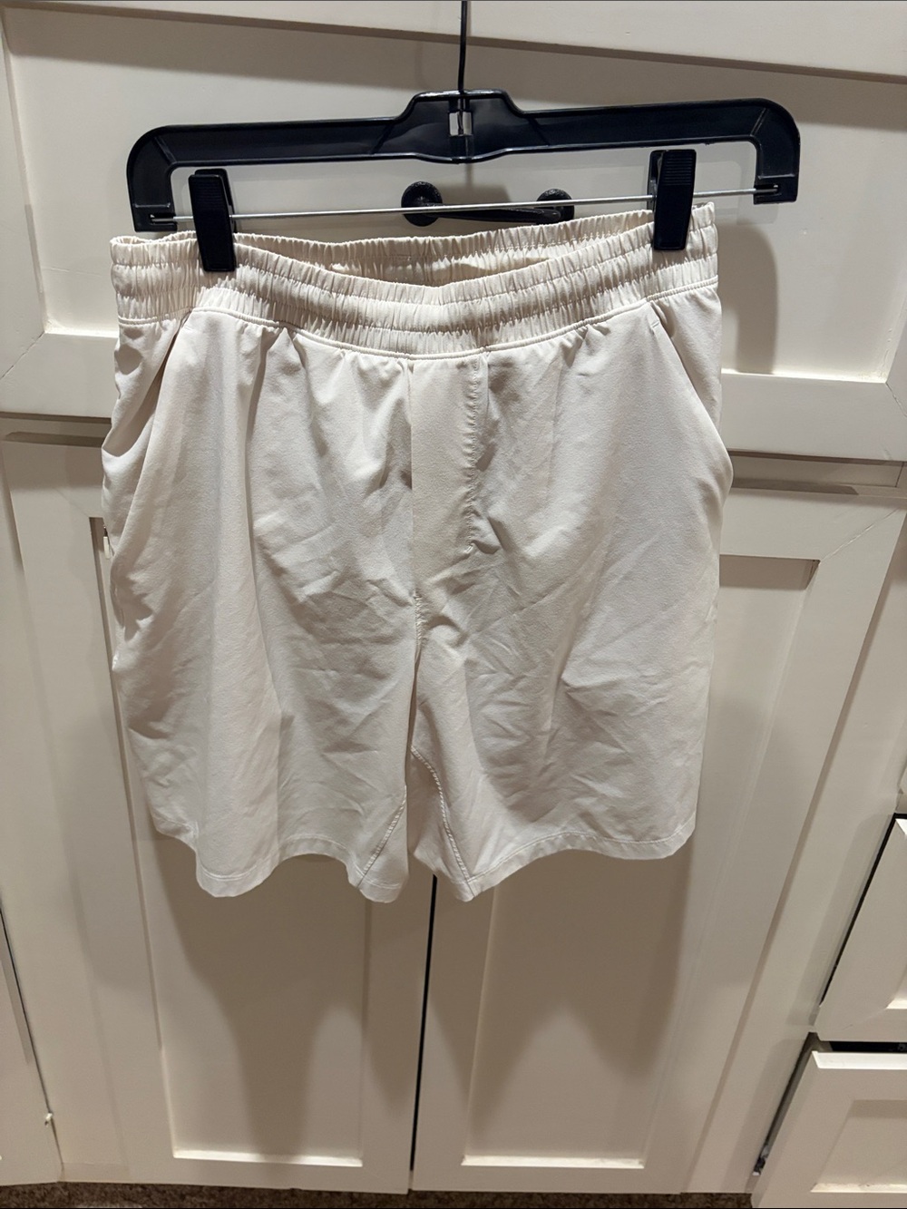 lululemon athletica Cream Elastic Waist Athletic Shorts